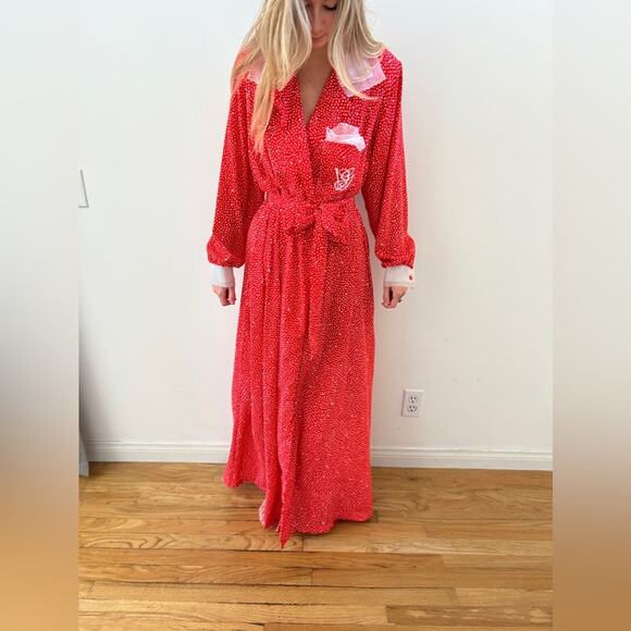 Valentino Dresses & Skirts - Vintage 80s RARE Valentino Red Polka Dot Wrap Dress